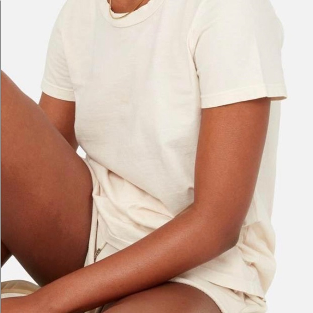MATE size S organic cotton tee in Bone